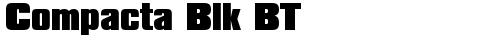 Compacta Blk BT Black truetype шрифт бесплатно