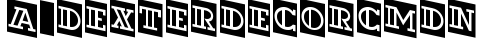 a_DexterDecorCmDn Regular truetype шрифт