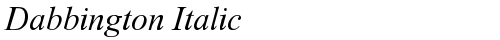 Dabbington Italic Regular TrueType-Schriftart