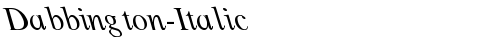 Dabbington-Italic Regular truetype шрифт