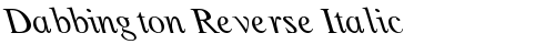 Dabbington Reverse Italic Italic Truetype-Schriftart kostenlos