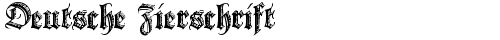 Deutsche Zierschrift Regular truetype fuente gratuito