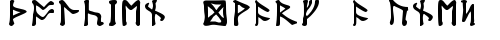 Tolkien Dwarf Runes Regular font TrueType gratuito