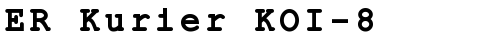 ER Kurier KOI-8 Bold truetype font