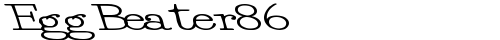 EggBeater86 Bold font TrueType