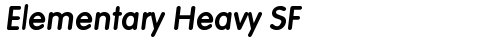 Elementary Heavy SF Bold Italic Truetype-Schriftart kostenlos