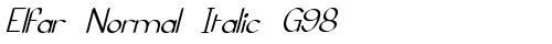 Elfar Normal Italic G98 Regular truetype шрифт