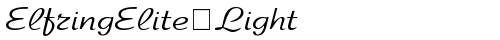 ElfringElite-Light Regular free truetype font