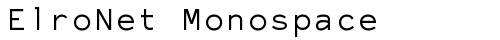 ElroNet Monospace Normal truetype font