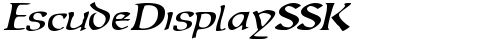 EscudeDisplaySSK Italic truetype font