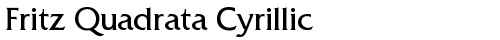 Fritz Quadrata Cyrillic Regular truetype font