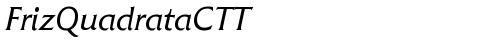 FrizQuadrataCTT Italic free truetype font