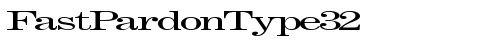 FastPardonType32 Regular truetype шрифт
