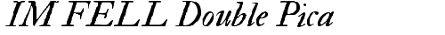 IM FELL Double Pica Italic truetype шрифт бесплатно
