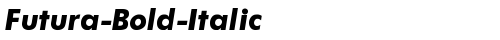 Futura-Bold-Italic Regular TrueType police