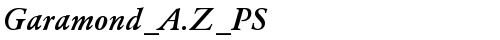 Garamond_A.Z_PS Bold-Italic Truetype-Schriftart kostenlos