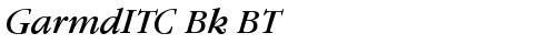 GarmdITC Bk BT Book Italic TrueType-Schriftart