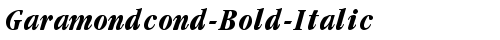 Garamondcond-Bold-Italic Regular truetype font