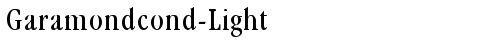 Garamondcond-Light Regular truetype font