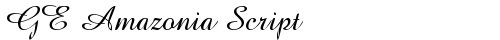 GE Amazonia Script Normal truetype font