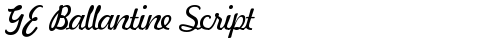 GE Ballantine Script Normal free truetype font