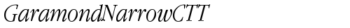 GaramondNarrowCTT Italic free truetype font