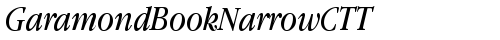 GaramondBookNarrowCTT Italic TrueType-Schriftart