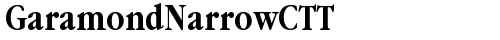 GaramondNarrowCTT Bold font TrueType