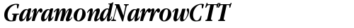 GaramondNarrowCTT BoldItalic truetype font
