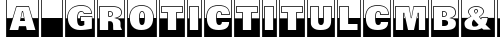 a_GroticTitulCmB&WHv Regular truetype font