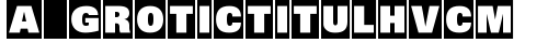a_GroticTitulHvCm Regular truetype font