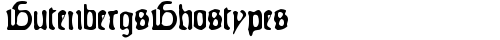 GutenbergsGhostypes Regular truetype font