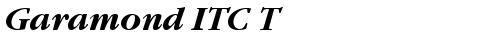 Garamond ITC T Bold Italic Truetype-Schriftart kostenlos