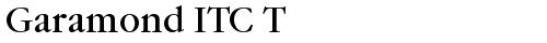Garamond ITC T Book TrueType-Schriftart