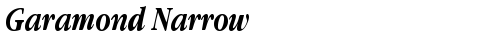 Garamond Narrow Bold Italic Truetype-Schriftart kostenlos