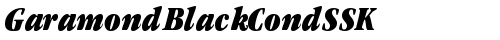GaramondBlackCondSSK Bold Italic truetype fuente gratuito