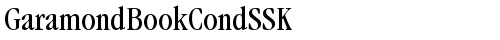 GaramondBookCondSSK Regular truetype шрифт