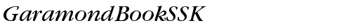 GaramondBookSSK Italic free truetype font