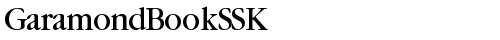 GaramondBookSSK Regular truetype шрифт бесплатно