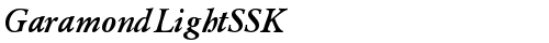 GaramondLightSSK Bold Italic truetype шрифт
