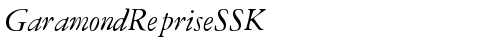 GaramondRepriseSSK Italic TrueType-Schriftart