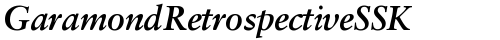 GaramondRetrospectiveSSK Bold Italic font TrueType