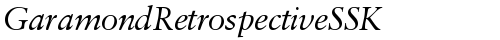GaramondRetrospectiveSSK Italic truetype fuente