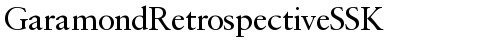 GaramondRetrospectiveSSK Regular truetype font