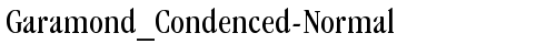 Garamond_Condenced-Normal Regular font TrueType