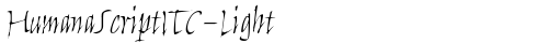 HumanaScriptITC-Light LightItalic TrueType police
