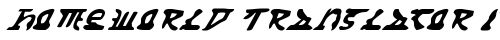 Homeworld Translator Italic Italic truetype font