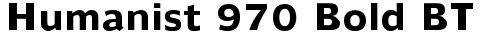 Humanist 970 Bold BT Regular truetype font