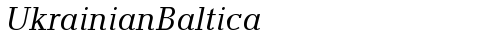 UkrainianBaltica Italic truetype шрифт бесплатно