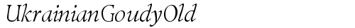 UkrainianGoudyOld Italic free truetype font